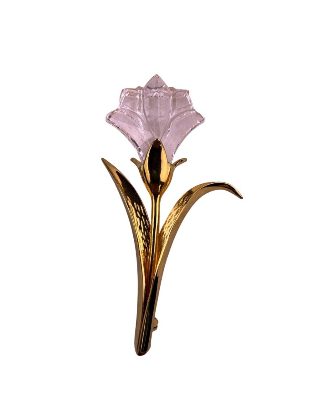Swarovski Womens Gold Tone & Crystal Brooch Flower Motif Boxed Accessories